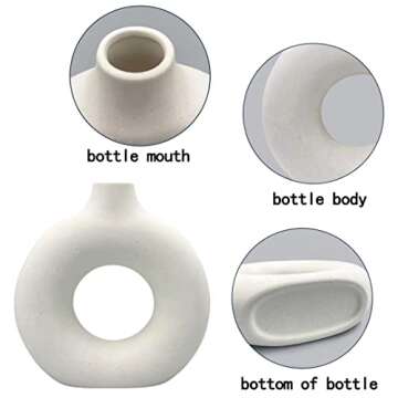 White Ceramic Vase for Stylish Home Decor and Gifts