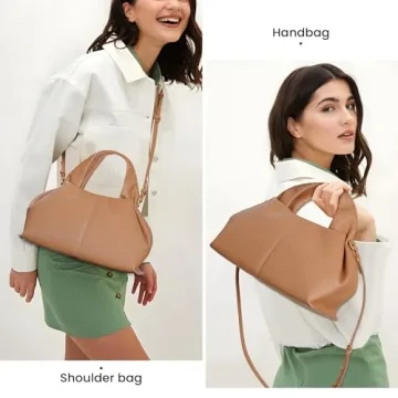 Stylish Faux Leather Cloud Pouch Bag for Women