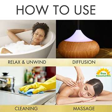 Sun Essential 4oz Eucalyptus Essential Oil for Aromatherapy