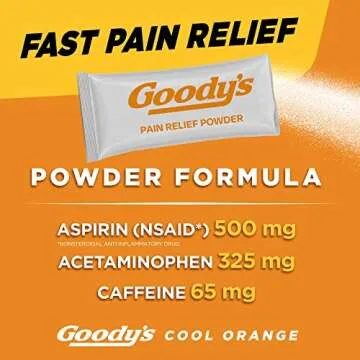 Goody's Extra Strength Headache Powder, Cool Orange Flavor Dissolve Packs, 24 Individual Packets (2 Pack)
