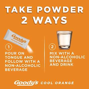 Goody's Extra Strength Headache Powder, Cool Orange Flavor Dissolve Packs, 24 Individual Packets (2 Pack)