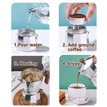 Buy Moka Pot for Perfect Espresso at Home 3-Cup Maker