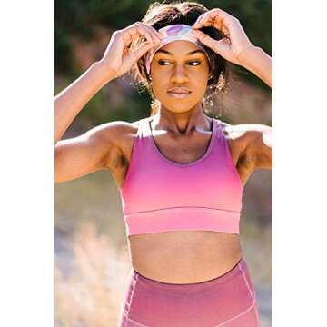 Maven Thread Serenity Wide Workout Headbands for Women, 4" Thick Non Slip Sweatbands, 2 Pack, Black, Yoga, Exercise, Running