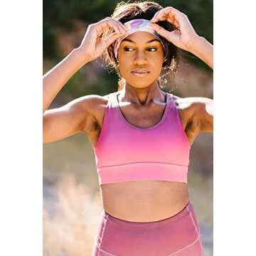 Maven Thread Serenity Wide Workout Headbands for Women, 4" Thick Non Slip Sweatbands, 2 Pack, Black, Yoga, Exercise, Running