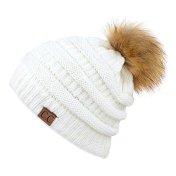 Shop Unisex Ombre Ribbed Confetti Knit Beanie with POM
