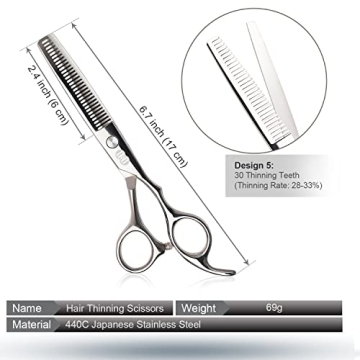 CIICII Hair Cutting Scissors Set for Home Haircuts and Grooming