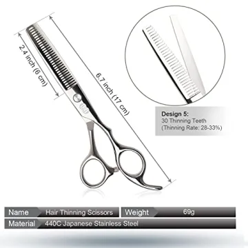 CIICII Hair Cutting Scissors Set for Home Haircuts and Grooming