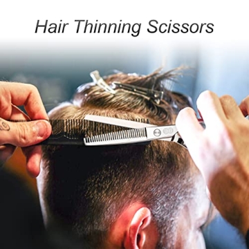 CIICII Hair Cutting Scissors Set for Home Haircuts and Grooming