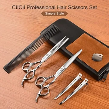 CIICII Hair Cutting Scissors Set for Home Haircuts and Grooming