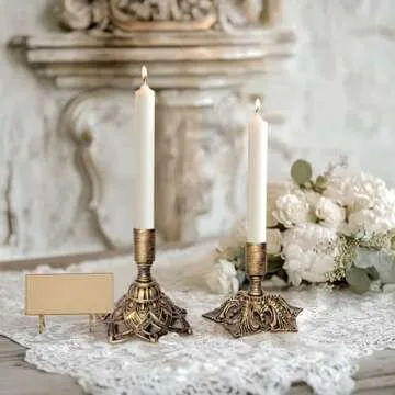 Elegant Brass Candle Holders for Home and Event Decor