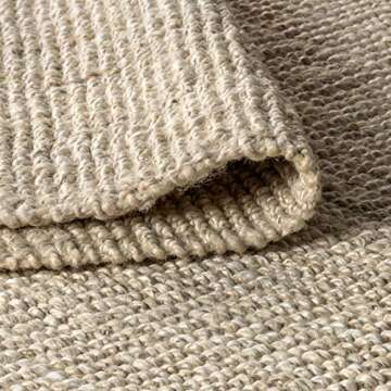 JONATHAN Y NRF102B-2 Pata Hand Woven Chunky Jute Light Ivory 2 ft. x 8 ft. Runner-Rug, Farmhouse, Ea...