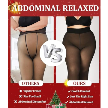 Warm MERYLURE Plus Size Fleece Lined Tights for Winter