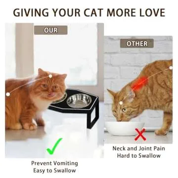 Gothic Elevated Cat Food Bowls for Stylish Dining Experience