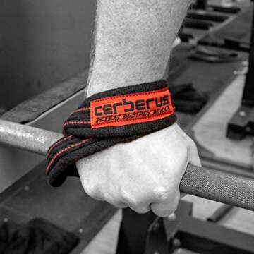 CERBERUS Strength USA Elite Figure 8 Lifting Straps for Heavy Deadlifts and Weightlifting