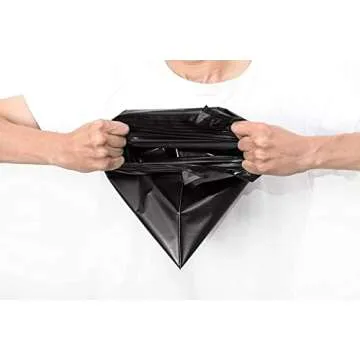 KKBESTPACK 100 Pcs 12x15.5 Poly Mailer Envelopes Shipping Bags Self Adhesive Waterproof Bags (Black), 12 x 15.5