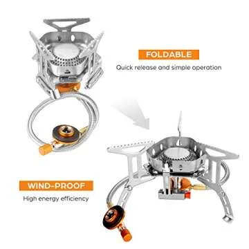 Odoland 3500W Windproof Portable Camping Gas Stove