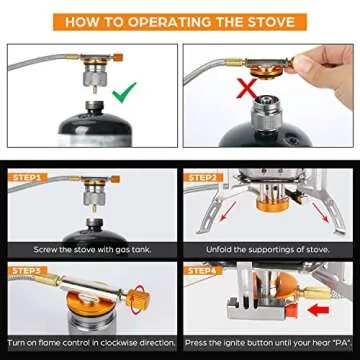 Odoland 3500W Windproof Portable Camping Gas Stove