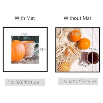 Golden State Art 12x12 Metal Picture Frames Set of 4