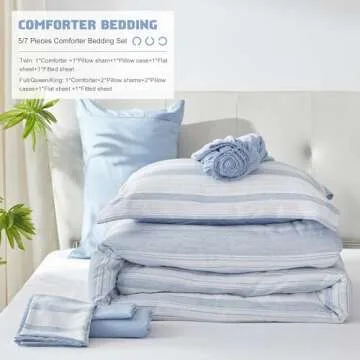 UNILIBRA 7-Piece King Comforter Set for All Seasons