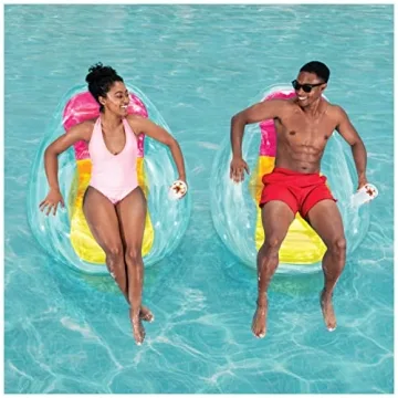 Swimways Dry Float Socializer Pool Chair with Cup Holder
