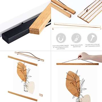 Ywlake Magnetic Poster Hanger - Easy Display for Art & Maps
