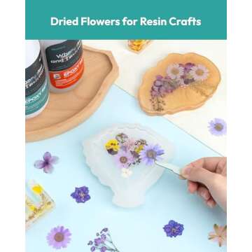 Resiners Dried Pressed Flowers Kit for Crafts and Scrapbooking