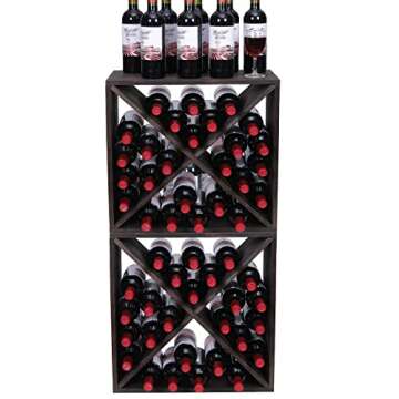 FDHUIJIA Solid Wood Stackable Wine Rack for 48 Bottles
