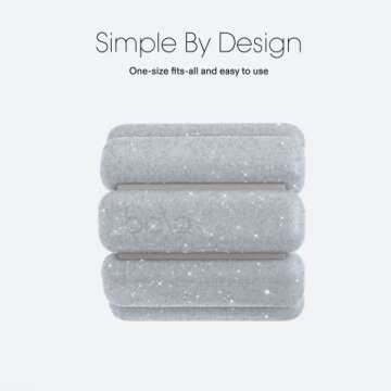 Bala Bangles - Set of 2 (2lb Each) | Adjustable Wearable Wrist & Ankle Weights | Yoga, Dance, Barre, Pilates, Cardio, Aerobics, Walking | Monochromatic Shine