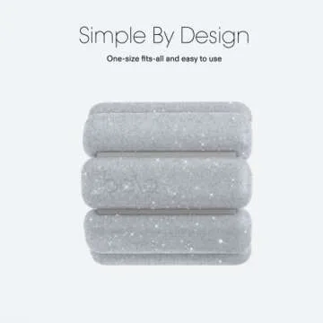 Bala Bangles - Set of 2 (2lb Each) | Adjustable Wearable Wrist & Ankle Weights | Yoga, Dance, Barre, Pilates, Cardio, Aerobics, Walking | Monochromatic Shine