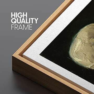 SIGNLEADER Van Gogh Skull Framed Canvas Wall Art