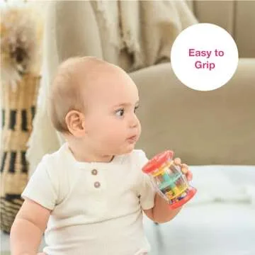 Edushape Festival Music Gift Set - Baby Musical Instruments Include Mini Rain Stick, Crackle & Roll, Bell, Tambourine, Maracas - Interactive Baby Musical Toys for Kids and Toddlers 18 Months and Up