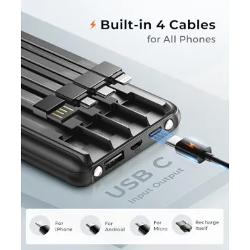 JOYFAR 10000mAh Power Bank USB C Fast Charge