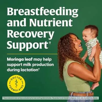 MegaFood Baby & Me 2 Postnatal Vitamins for Breastfeeding Moms with Folate (Folic Acid Natural Form), Choline, Iodine, Vitamin D, Moringa Leaf and More - 60 Tabs (30 Servings)