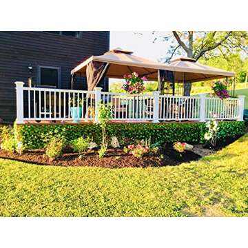 GLANT Expandable Fence Privacy Screen for Balcony Patio Outdoor,Decorative Faux Ivy Fencing Panel,Artificial Hedges (Single Sided Leaves) (1, Green-Verdant)