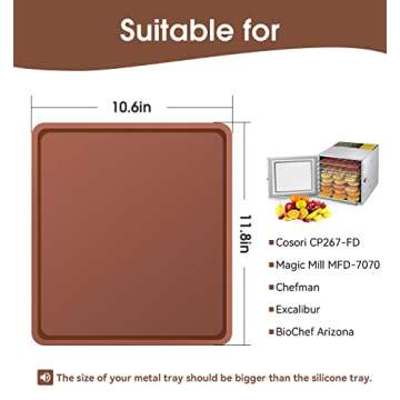 4 PCS BPA-Free Silicone Dehydrator Mats for Healthy Snacks