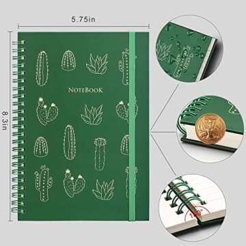 AHGXG A5 Spiral Notebooks 4 Pack, Hardcover Spiral Journal for Women, Cute Small Noteboos for Work, ...