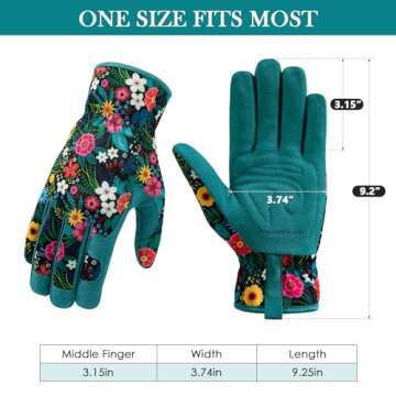 Trifabricy Breathable Floral Gardening Gloves for Women