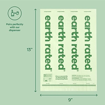 Earth Rated Compostable Dog Poop Bags - 225 Count