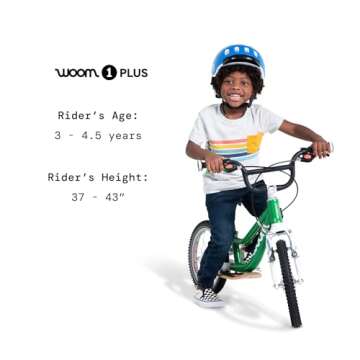woom 1 Plus Balance Bike for Kids 3 to 4.5 Years Old, Lightweight 14-Inch Children’s Push Bicycle ...