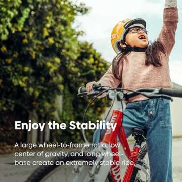 woom 1 Plus Balance Bike for Kids 3 to 4.5 Years Old, Lightweight 14-Inch Children’s Push Bicycle with Handbrake & Steer Limiter, Boys & Girls - Red