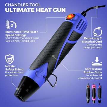 Mini Dual Temp Heat Gun for Crafting & DIY Projects