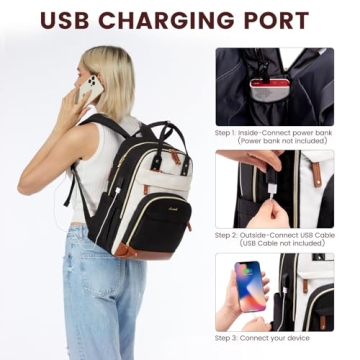 LOVEVOOK Women's Laptop Backpack - Stylish & Functional