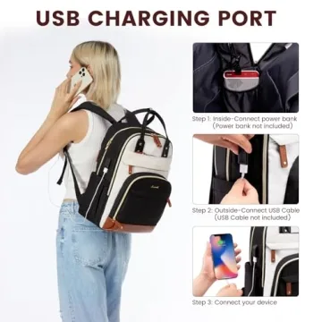 LOVEVOOK Women's Laptop Backpack - Stylish & Functional