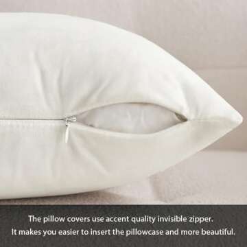 Velvet Pillow Covers Set of 2 Decorative Soft Cushion Cases