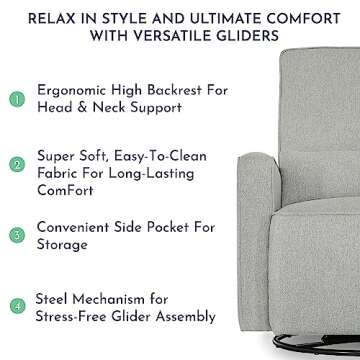 Evolur Holland Plush Glider | Eco-Friendly & Stylish