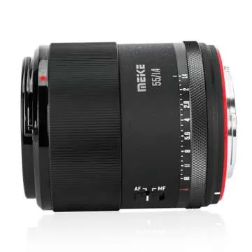 Meike 55mm F1.4 Standard Aperture APS-C Frame STM Auto Focus Fixed Prime Portrait Lenses for Sony E Mount Mirrorless Cameras ZV-E10 ZVE10 II A6600 A6400 A5000 A5100 A6000 A6100 A6300 A6500 A6700