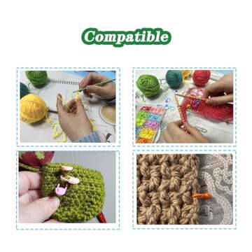 Meikeer 150 Pieces Knitting Crochet Locking Stitch Markers Stitch Needle Clip Counter 10 Colors (Color Ship Randomly)