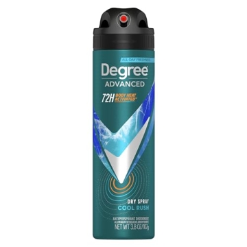 Degree Men Antiperspirant Deodorant Dry Spray Cool Rush - 72-Hour Protection, 12 Count
