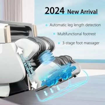 iBooMas Massage Chair,SL Track Zero Gravity Massage Chairs Full Body with Leg Auto Extension,APP Control,AI Voice,12 Auto Modes,Airbags,Foot Rollers,Back Leg Heated(R8606)