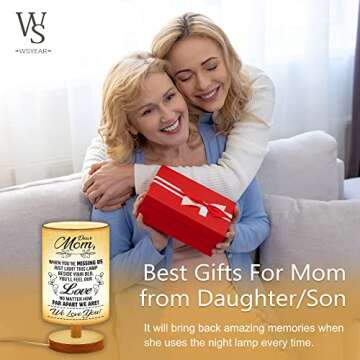 WSYEAR Mothers Day Birthday Gifts for Mom - Personalized Table Lamp